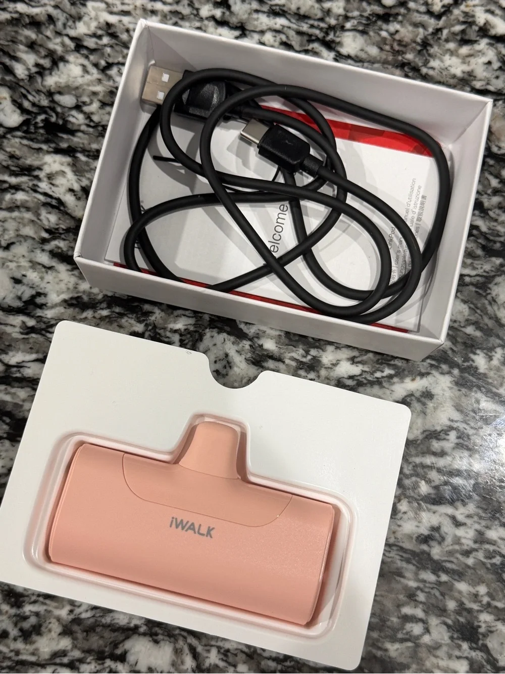 LinkPod 4 Portable Docking Battery Pack — Pink